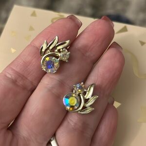 Vintage AB Screw back Earrings